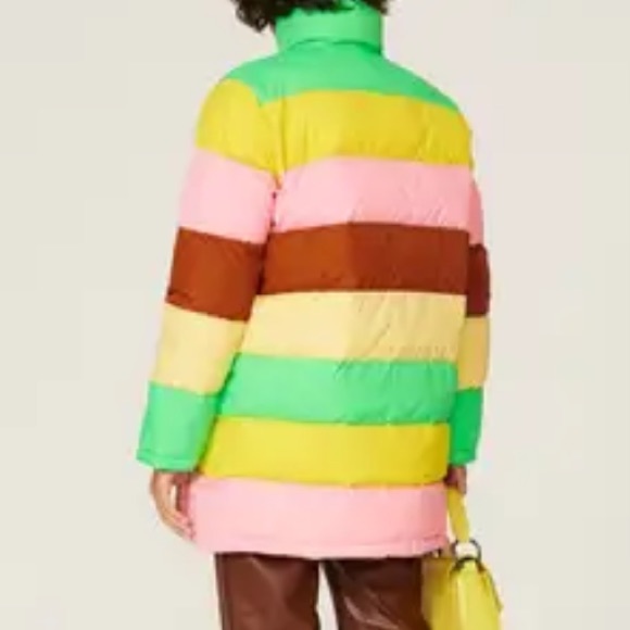 New Rachel Antonoff x Free People Terry Colorblock XS & Med Pink Striped Coat - Picture 9 of 16